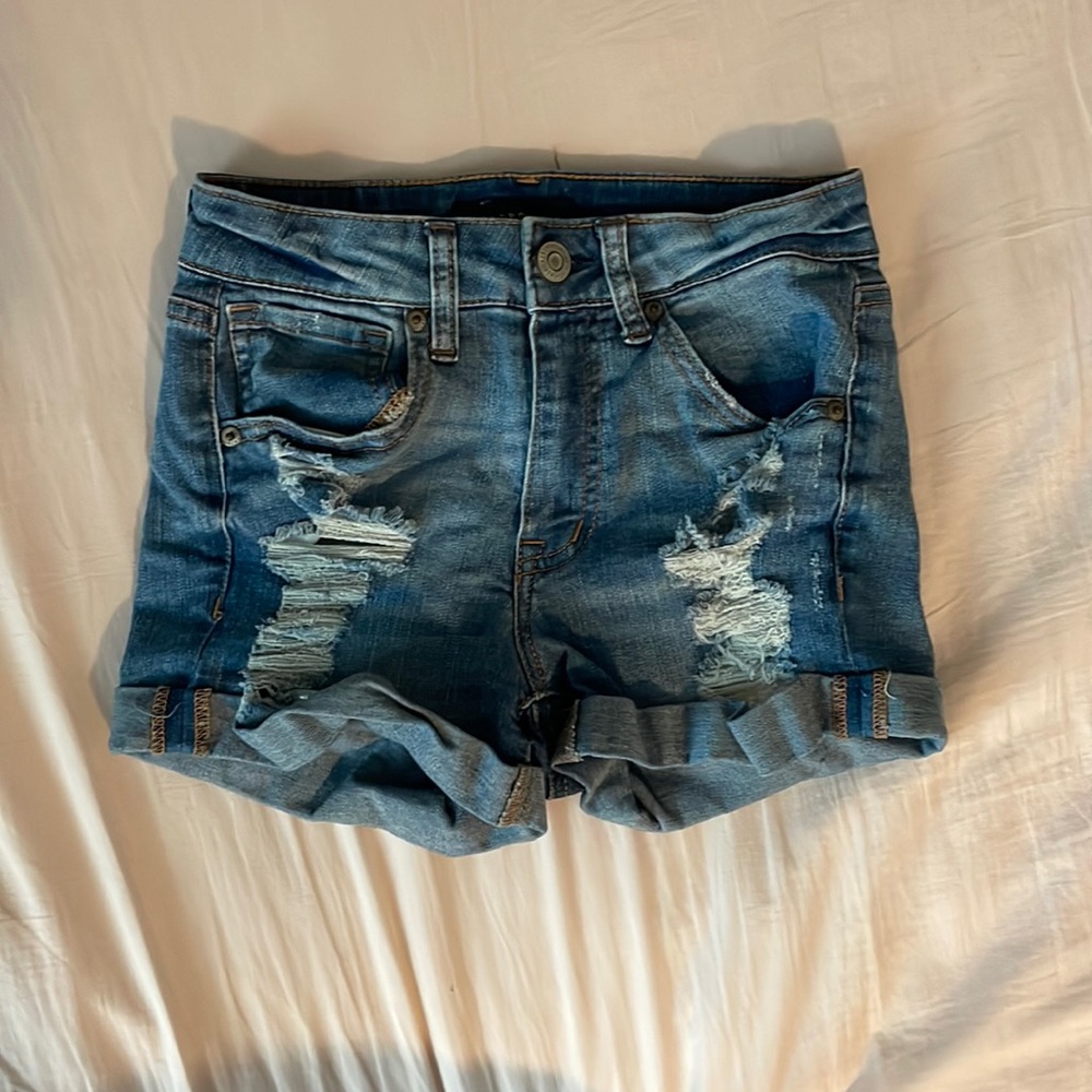 aeropostale ripped jean shorts